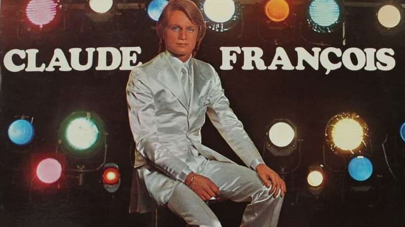 Claude François sur la pochette de son single "Le lundi au soleil" 