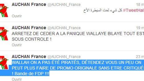 Le compte Twitter d'Auchan, jeudi 13 juin..