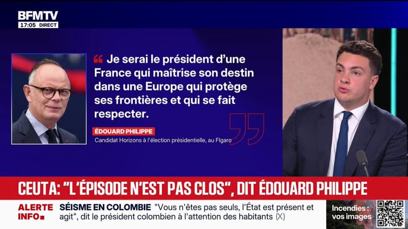 Crise migratoire à Ceuta: Édouard Philippe assure qu'il "serait le président d'une France qui maîtrise son destin"