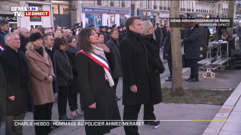 Attentats du 7-Janvier: La Marseillaise jouée en hommage au lieutenant de police Ahmed Merabet