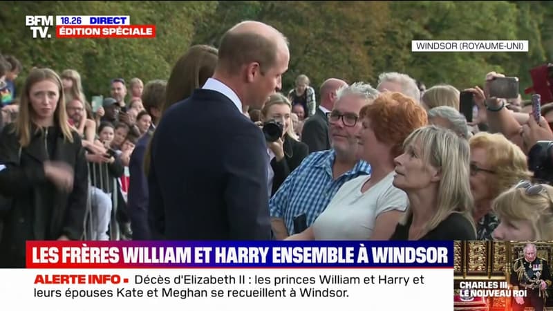 William, Harry, Kate et Meghan à la rencontre des Britanniques venus rendre hommage à la reine