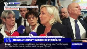 Tensions entre Donald Trump et Volodymyr Zelensky: "C'est un chemin difficile de construire la paix", estime Marine Le Pen
