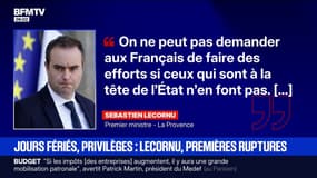 Le Premier ministre Sébastien Lecornu annonce qu'il va revenir sur "la suppression de deux jours fériés", entamant un projet de rupture avec François Bayrou 