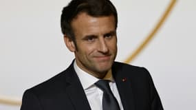 Le président Emmanuel Macron, le 26 janvier 2022 à l'Elysée, à Paris