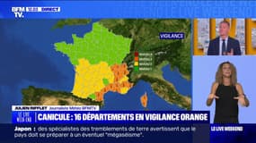 Canicule: 16 départements placés en vigilance orange 