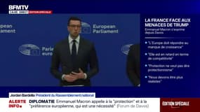 "Si les menaces commerciales du président Trump devaient être engagées, alors la France et les nations européennes doivent réagir", estime Jordan Bardella