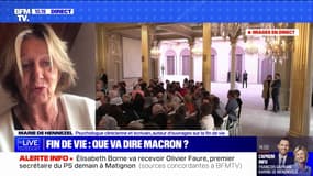Pour Marie de Hennezel, psychologue clinicienne, "il faut qu'Emmanuel Macron se mouille" sur la fin de vie