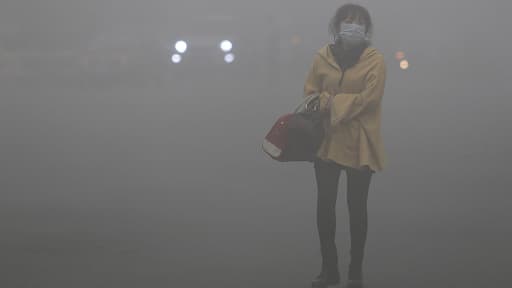 Le smog à Haerbin dans le nord-est de la Chine, le 21 octobre 2013.
