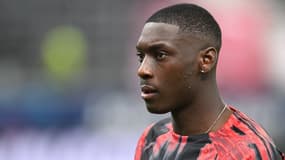 Randal Kolo Muani à l'échauffement avec Francfort, 5 août 2023