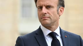 Le président français Emmanuel Macron, le 28 juin 2023 à l'Elysée à Paris 
