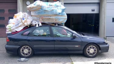 Cette Renault Laguna arrêtée le week-end dernier dépassait de 400 kg le poids total autorisé en charge.