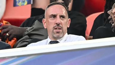 Franck Ribéry dans les tribunes de l'Allianz Arena pour la finale de Ligue des champions, le 31 mai 2025
