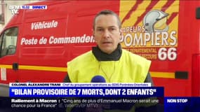 Incendie à Saint-Laurent-de-la-Salanque: "Nous continuons les recherches, une personne manque toujours à l'appel", selon le colonel Alexandre Trani