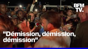  "Démission, démission, démission"  Emmanuel Macron chahuté par des Mahorais 