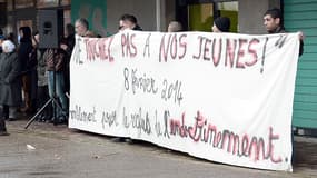Manifestation à Strasbourg, en février 2014, pour dénoncer l'endoctrinement des jeunes.