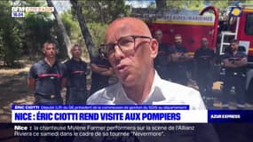 Nice: Éric Ciotti rend visite aux pompiers pour évoquer la stratégie contre les feux de forêt