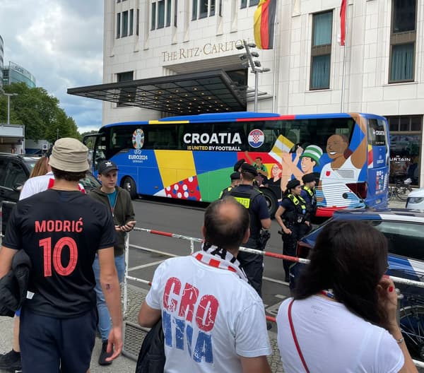 Autobus Chorwacji przed meczem z Hiszpanią, 15 czerwca 2024 r