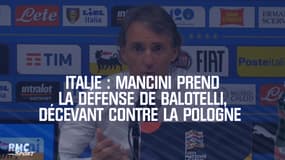 Italie : Mancini prend la défense de Balotelli, décevant contre la Pologne