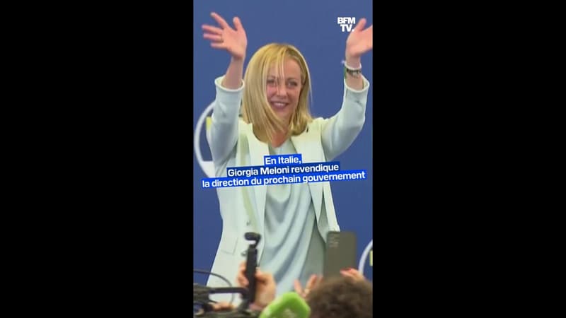 Arrivée en tête, la candidate néo-fasciste Giorgia Meloni promet de gouverner 