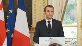 Emmanuel Macron à l'Elysée