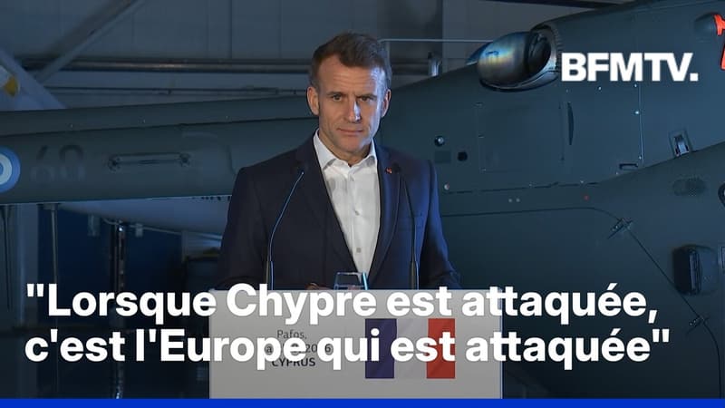 Guerre au Moyen-Orient: "Lorsque Chypre est attaquée, c'est l'Europe qui est attaquée" estime Emmanuel Macron