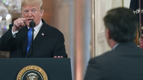 Donald Trump face à Jim Acosta, le 7 novembre 2018 - Jim Watson - AFP