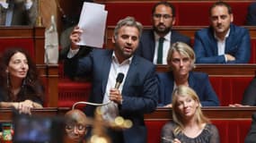 Le député France Insoumise Alexis Corbière, le 26 juillet 2017 à l'Assemblée nationale à Paris. 