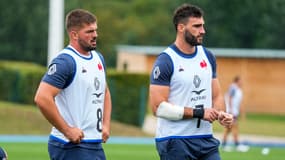 Grégory Alldritt et Charles Ollivon, à Marcoussis le 28 juillet 2023