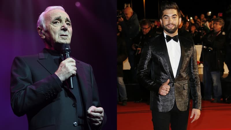 Charles Aznavour et Kendji Girac 