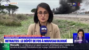 Retraites: le dépôt de Fos-sur-Mer à nouveau bloqué
