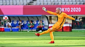 Paul Bernardoni aux Jeux olympiques de Tokyo, le 22 juillet 2021