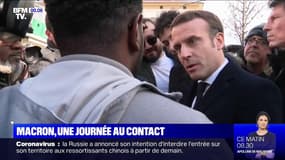 Macron, une journée au contact