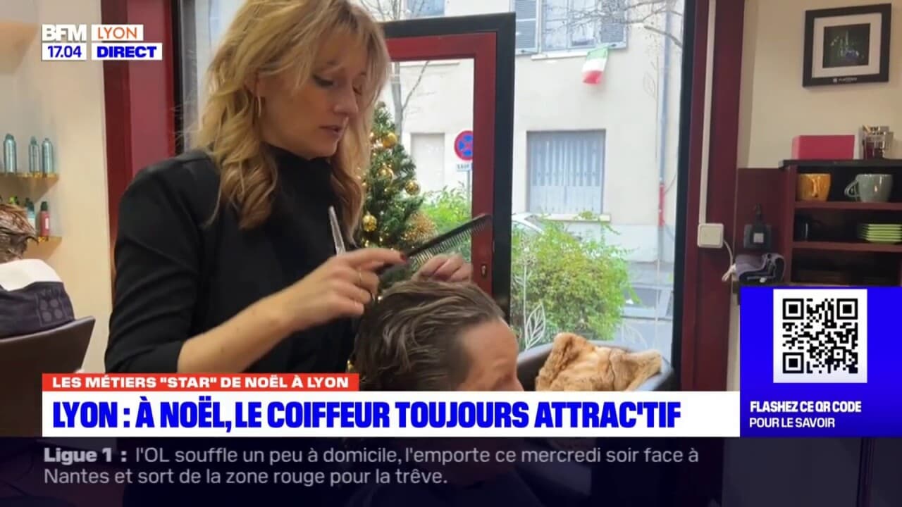 Les métiers "star" de Noël à Lyon: le coiffeur reste toujours attrac'tif