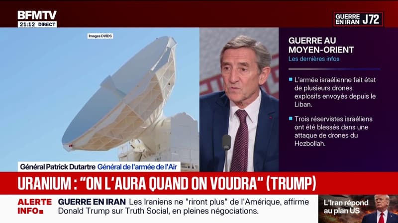 "Force spatiale" pour surveiller l'uranium en Iran: "Tout est surveillé, vous avez des photos en permanence", explique Patrick Dutartre, général de l'armée de l'Air