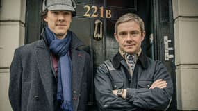 Benedict Cumberbatch et Martin Freeman dans la série "Sherlock"