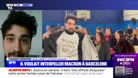 "Je voulais seulement faire passer un message politique", affirme le militant LFI qui a interpellé Emmanuel Macron à Barcelone