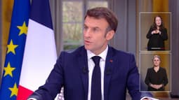 Macron au JT de 13h le 22 mars 2023.