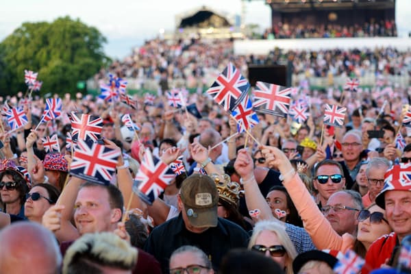 Le public venu assister au concert du couronnement, le 7 mai 2023 à Windsor.