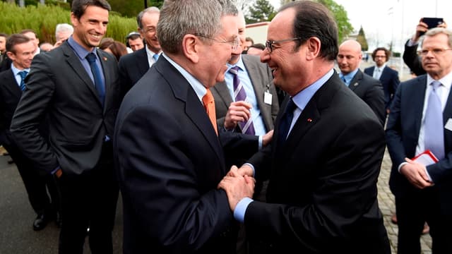 Thomas Bach et François Hollande
