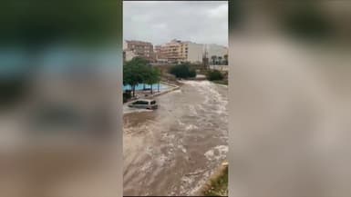 Des inondations dans la région d'Alicante, en Espagne, en octobre 2025.