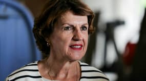 La ministre de l'Agriculture Annie Genevard lors d'une au Chemin du Genetet près de Condecourt, au nord de Paris, le 23 juillet 2025. (Photo d'archive)