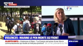 Pour Marine Le Pen, la situation à Dijon "doit s'envisager pour notre Nation comme un avertissement"