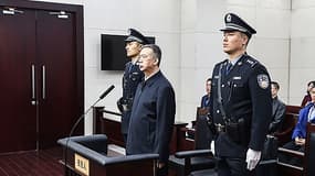 L'ex-président d'Interpol, Meng Hongwei durant son jugement, à Tianjin, en Chine, le 21 janvier 2020
