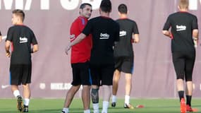 Messi et Valverde à l'entraînement