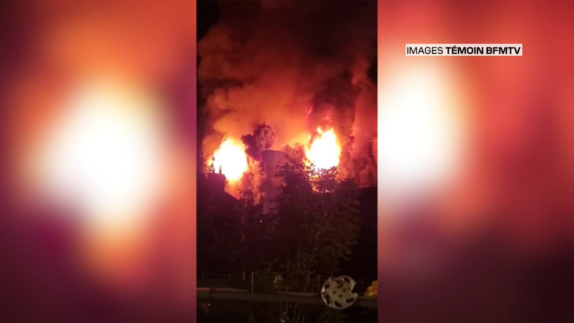 Un autre angle de vue sur l'incendie de Rouen. Un autre angle de vue sur l'incendie de Rouen.