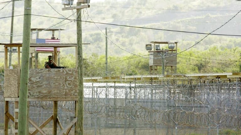 La prison de Guantanamo, le 17 janvier 2002 à Cuba. (Photo d'archive)