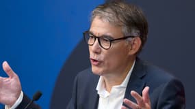 Le Premier secrétaire du PS, Olivier Faure, le 31 août 2024 à Blois dans le Loir-et-Cher.