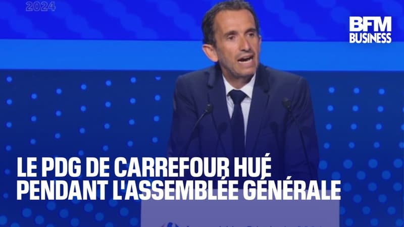 Regarder la vidéo Le PDG de Carrefour hué pendant l'Assemblée générale