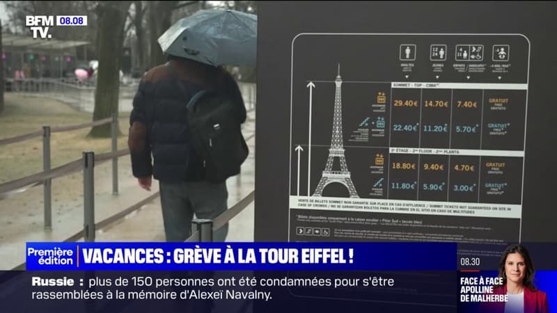 La Tour Eiffel fermée à cause d'une grève des employés du monument