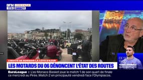 Alpes-Maritimes: les motards alertent sur l'état des routes